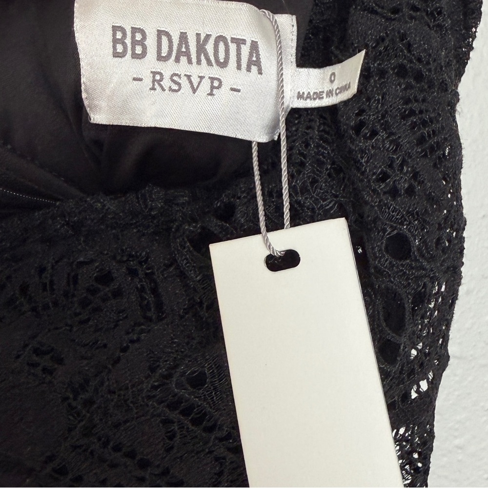 BB Dakota RSVP Black Lace Strapless Mini Dress NWT - Picture 8 of 10